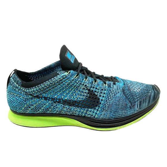 Nike Blue Lagoon Flyknit Racing Running Athletic Shoes Men's Sz 12 526628-401 - Picture 3 of 10